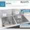 Ruvati 33"x22" Drop-in Topmount Kitchen Sink 16 Gauge SS 50/50 Double Bowl RVM5150 - alternate 4